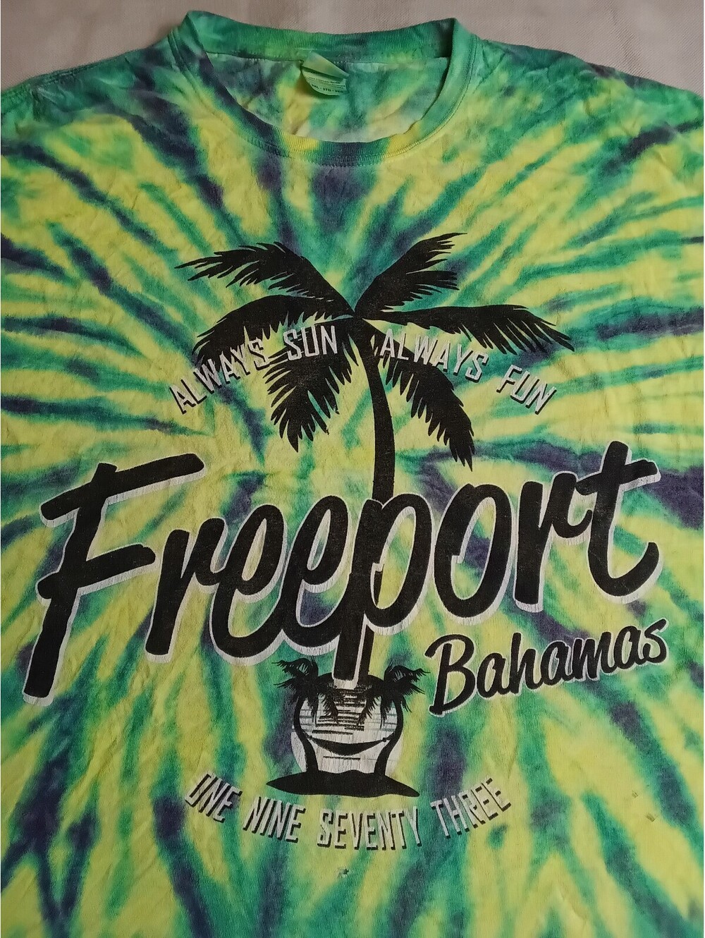 Colortone Freeport Bahamas T-Shirt Regular 3XL Green Cotton Mens Short Sleeve